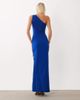 Vesper Vesper bengaline one shoulder maxi dress in cobalt-Blue - 4