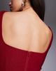 Vesper Vesper bengaline square neck bodycon midi dress in wine-Red - 4