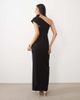 Vesper Vesper off the shoulder foldover bengaline maxi dress in black - 4