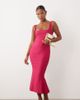 Vesper Vesper Petite bengaline sleeveless square neck fishtail midi dress in pink - 1