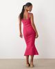 Vesper Vesper Petite bengaline sleeveless square neck fishtail midi dress in pink - 4