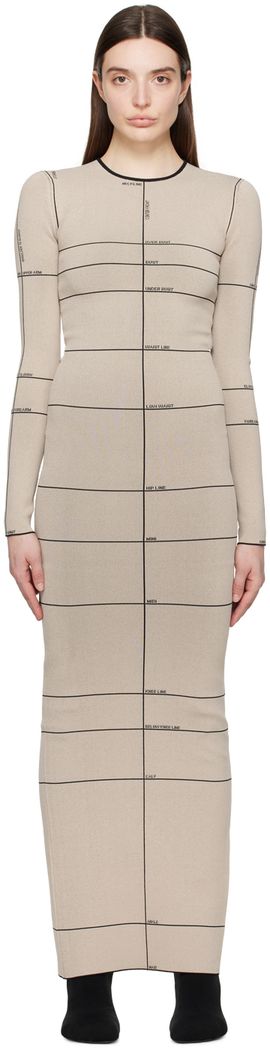 VETEMENTS VETEMENTS Beige Checked Maxi Dress
