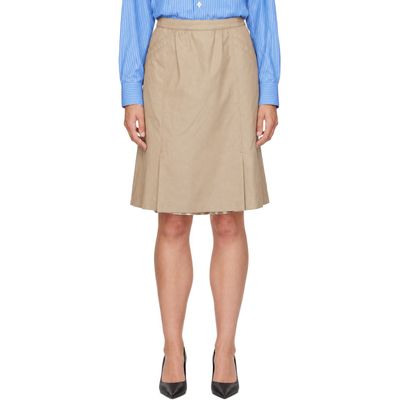 VETEMENTS VETEMENTS Beige Open Back Trench Midi Skirt