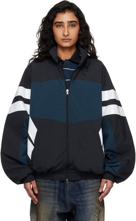 VETEMENTS VETEMENTS Black & Navy Taped Track Jacket