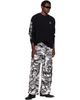 VETEMENTS VETEMENTS Black & White Merged Cargo Pants - 5