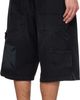 VETEMENTS VETEMENTS Black Appliqué Biker Cross Hip-Hop Denim Shorts - 3