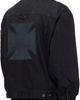 VETEMENTS VETEMENTS Black Appliqué Biker Crosses Zip Denim Jacket - 3
