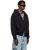 VETEMENTS VETEMENTS Black Big Biker Cross Zip-Up Hoodie - 2