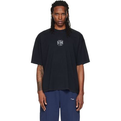 VETEMENTS VETEMENTS Black Biker Cross Logo Boxy T-shirt