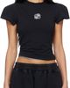 VETEMENTS VETEMENTS Black Biker Cross Logo Front Sleeve T-shirt - 1