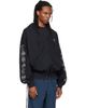VETEMENTS VETEMENTS Black Biker Cross Logo Zip Up Hoodie - 2