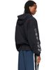 VETEMENTS VETEMENTS Black Biker Cross Logo Zip Up Hoodie - 3