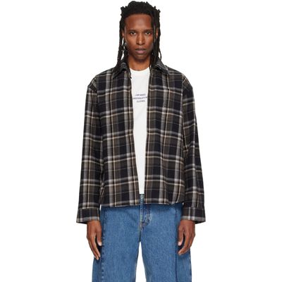 VETEMENTS VETEMENTS Black Biker Cross Logo Zip Up Shirt