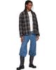 VETEMENTS VETEMENTS Black Biker Cross Logo Zip Up Shirt - 4