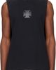 VETEMENTS VETEMENTS Black Biker Logo Leather Cross Interlock Tank Top - 1