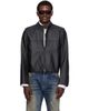 VETEMENTS VETEMENTS Black Boxy Moto Leather Jacket - 1