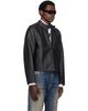 VETEMENTS VETEMENTS Black Boxy Moto Leather Jacket - 2