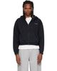 VETEMENTS VETEMENTS Black Classic Logo Fitted Zip Up Hoodie - 1
