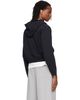 VETEMENTS VETEMENTS Black Classic Logo Fitted Zip Up Hoodie - 3