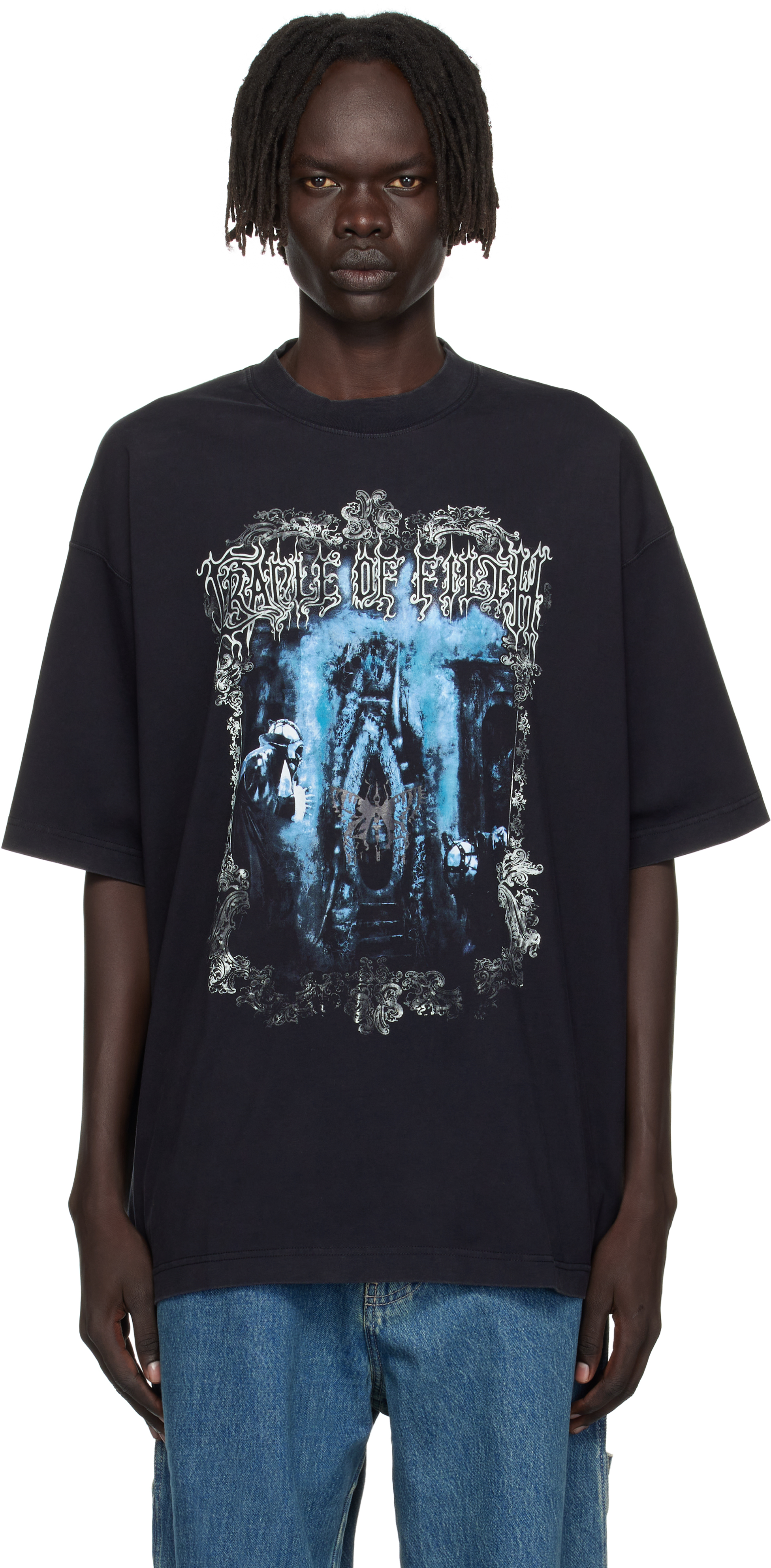 vetements× バヤリード様 VETEMENTS - Black Cradle of Filth Butterfly Oversized T-shirt