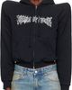 VETEMENTS VETEMENTS Black Cradle of Filth Logo Extreme Shoulder Hoodie - 1