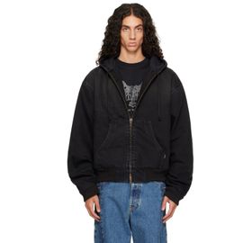 VETEMENTS VETEMENTS Black Denim Workwear Bomber Jacket