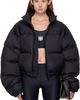 VETEMENTS VETEMENTS Black Double Logo Boxy Down Jacket - 1