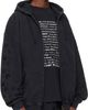 VETEMENTS VETEMENTS Black Embroidered Biker Cross Sleeves Zip-Up Hoodie - 2