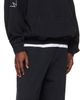 VETEMENTS VETEMENTS Black Embroidered Biker Cross Stripe Sweatpants - 4