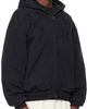 VETEMENTS VETEMENTS Black Embroidered Cross Padded Zip-Up Hoodie - 2
