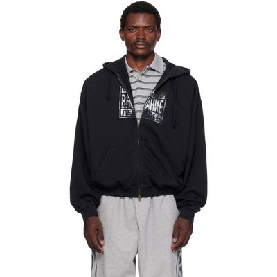 VETEMENTS VETEMENTS Black 'Explicit Language' Zip-Up Hoodie