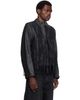 VETEMENTS VETEMENTS Black Fringed Boxy Moto Leather Jacket - 2