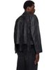 VETEMENTS VETEMENTS Black Fringed Boxy Moto Leather Jacket - 3