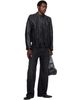 VETEMENTS VETEMENTS Black Fringed Boxy Moto Leather Jacket - 4