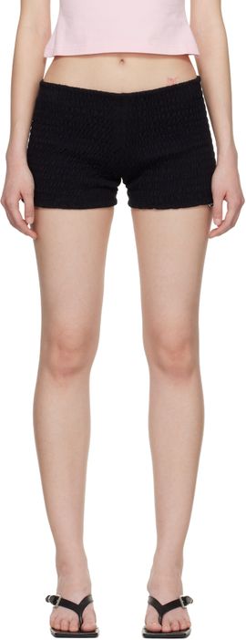 VETEMENTS VETEMENTS Black Gathered Baby Shorts