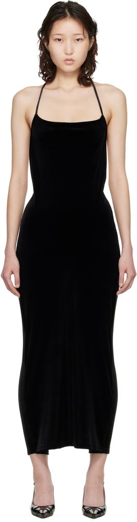 VETEMENTS VETEMENTS Black Installed Leggings Maxi Dress