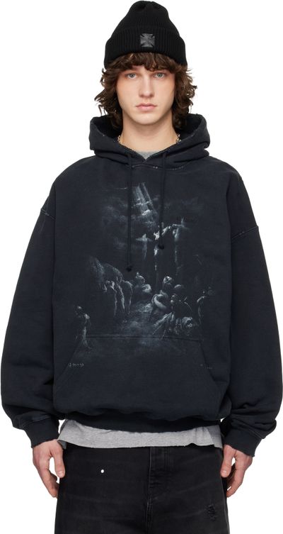 VETEMENTS VETEMENTS Black Jesus On A Cross Hoodie