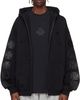 VETEMENTS VETEMENTS Black Leather Biker Cross Zip-Up Hoodie - 1