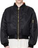 VETEMENTS VETEMENTS Black Leather Crosses Bomber Jacket - 1