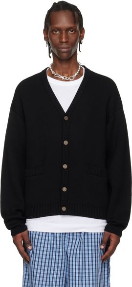 VETEMENTS VETEMENTS Black Leather Crosses Cardigan