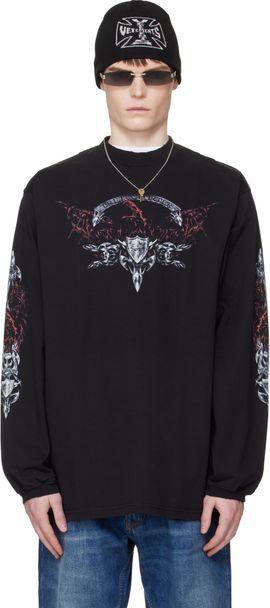 VETEMENTS VETEMENTS Black Metal Longsleeve T-shirt