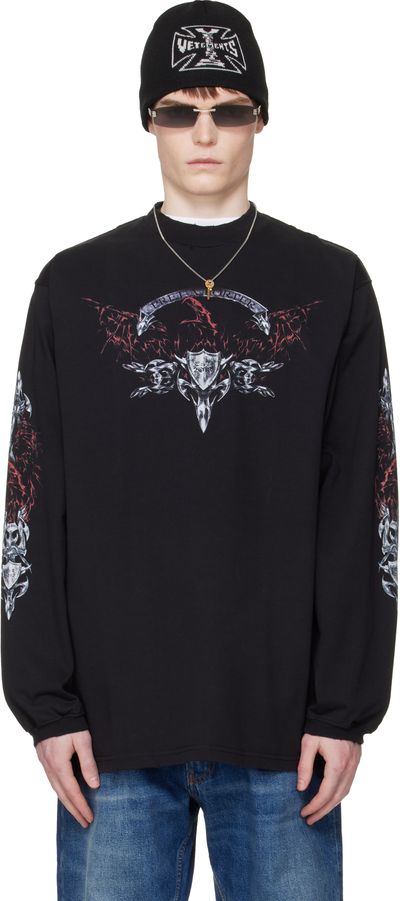 VETEMENTS VETEMENTS Black Metal Longsleeve T-shirt