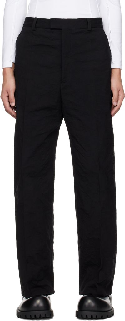 VETEMENTS VETEMENTS Black Metalized Wrinkled Tailored Trousers