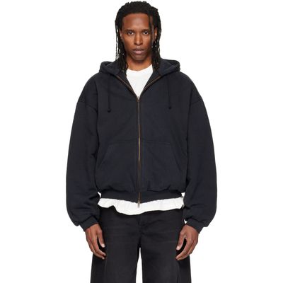VETEMENTS VETEMENTS Black Puffed Zip Up Hoodie