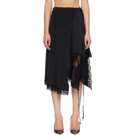 VETEMENTS VETEMENTS Black Reworked Slip Midi Skirt
