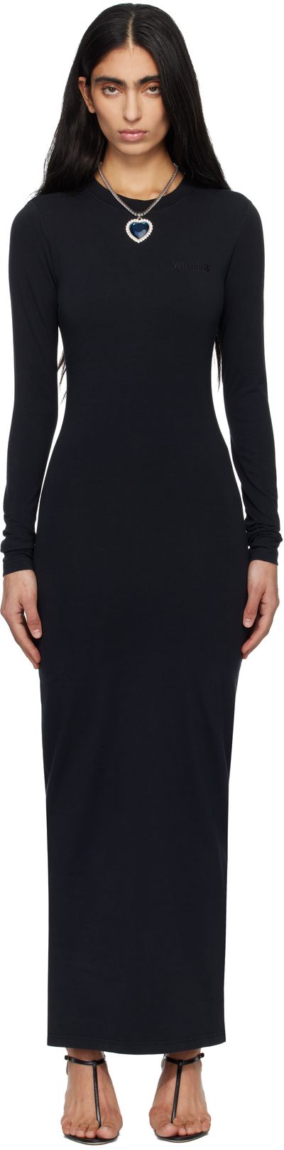 VETEMENTS VETEMENTS Black Ribbed Maxi Dress