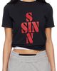VETEMENTS VETEMENTS Black Sins Fitted T-shirt - 1