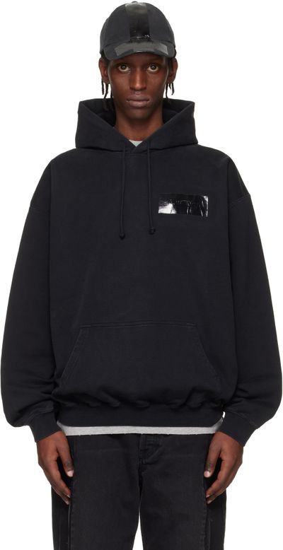 VETEMENTS VETEMENTS Black Taped Logo Hoodie
