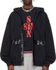 VETEMENTS VETEMENTS Black Taped Zip-Up Hoodie - 1