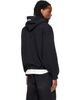VETEMENTS VETEMENTS Black Upside-Down Zip Up Hoodie - 3